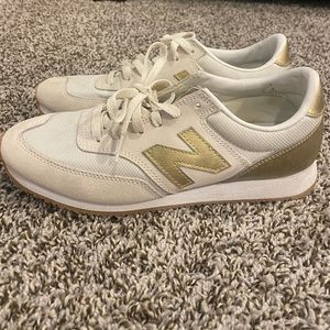 New Balance Sneakers - Gold & White